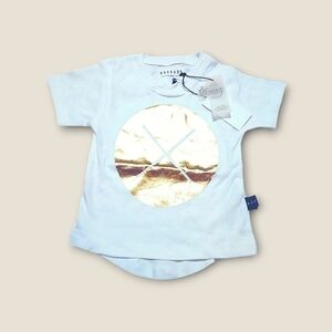 NWT Huxbaby 100% Organic Cotton Gold Foil Tee, 12-18M
